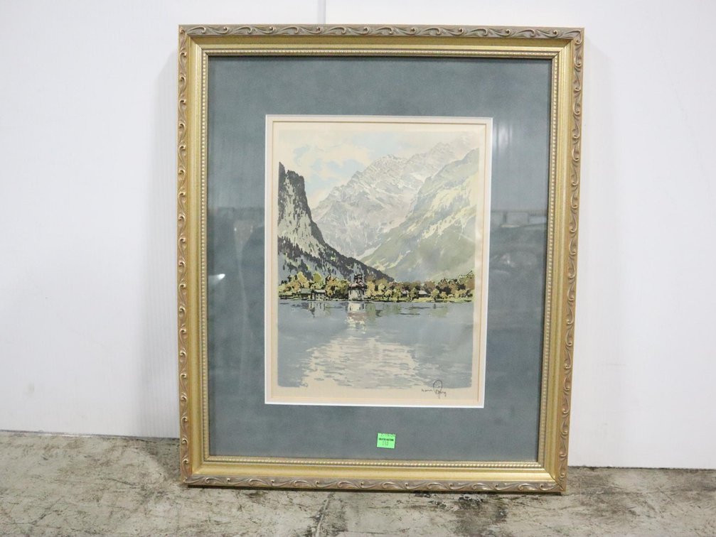 Print On Fabric, Signed By Artist In Bottom Right