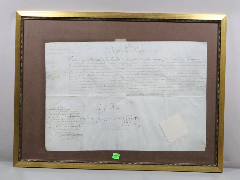 King Louis XVI 1771 Signed Letter.