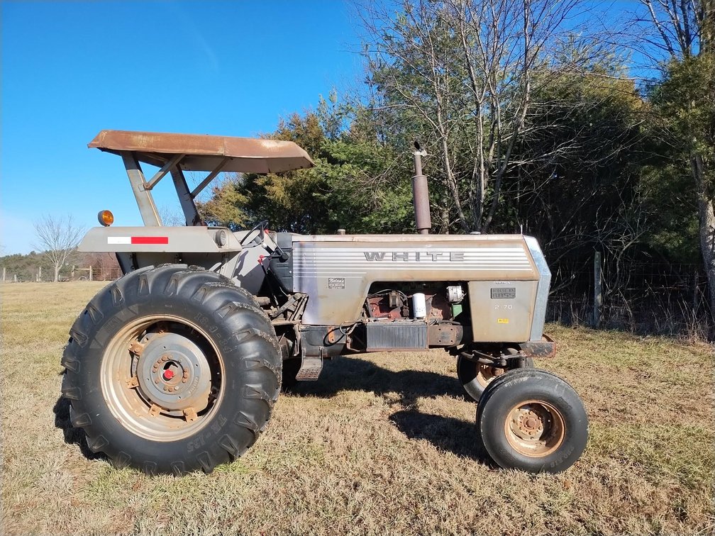 White 2-70 Diesel Tractor, 77hp White 2-70 Tractor 77 HP 4.6 diesel (Waukesha 283) 46 hours on rebuilt engine (rebuilt by specialty White/Oliver shop in Connecticut that did the wrist pin and other updates including setting the valv