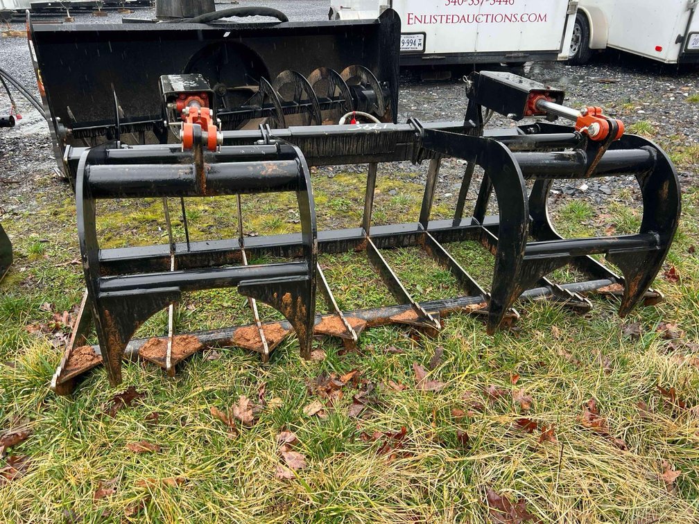 72" Skeleton Rock Grapple Bucket, Quick Attach, Universal Hookup