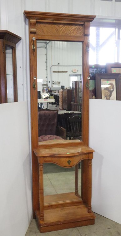 Hall Tree With Mirror
