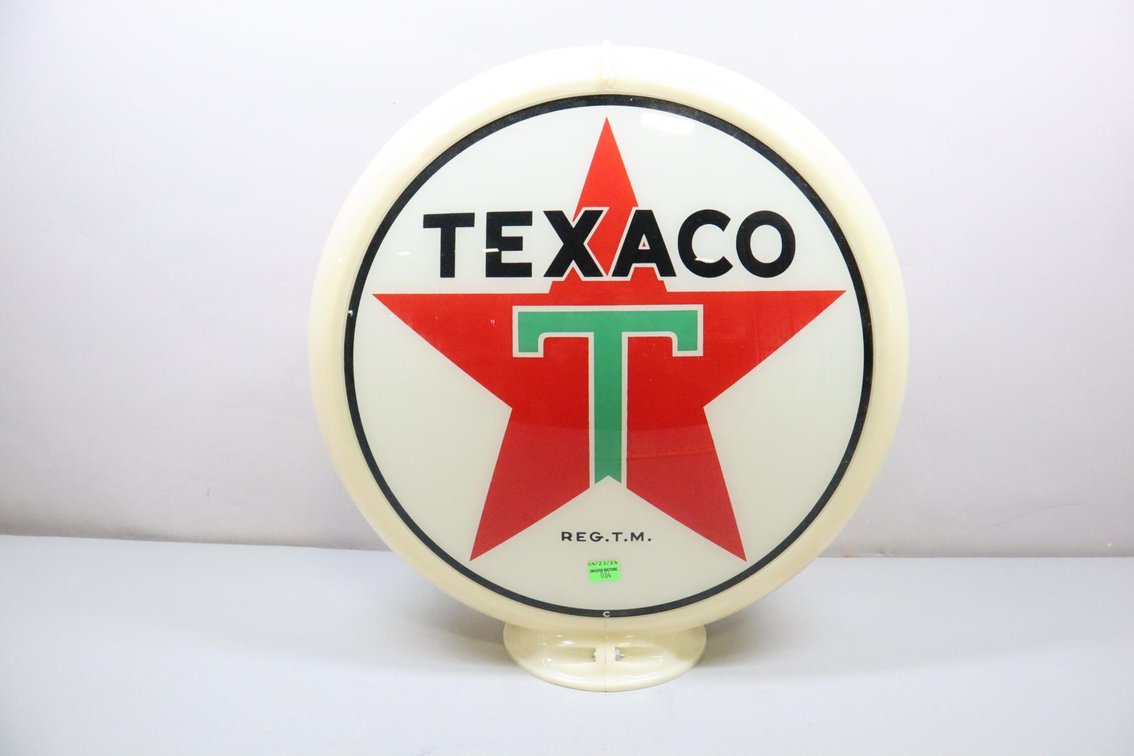 Texaco Globe Pump Topper, Plastic Ring and Glass Face
