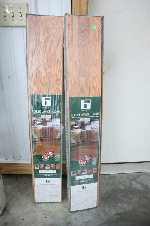 Two Packs of Glueless Laminate Flooring