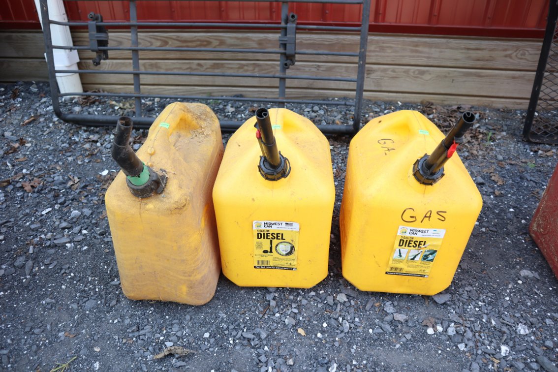 Three 5 Gallon Gas Jugs