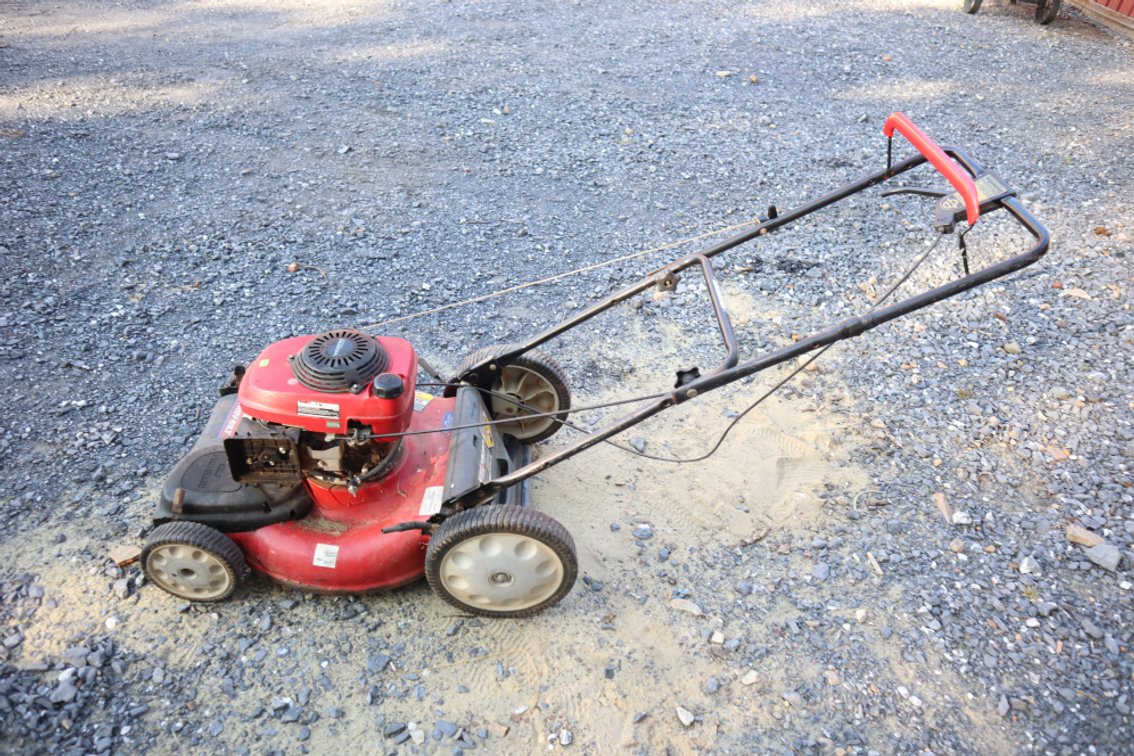 Troy-Bilt Self-Propelled Push Mower, Needs Carburetor Filter and Cover, Running Condition Unknown