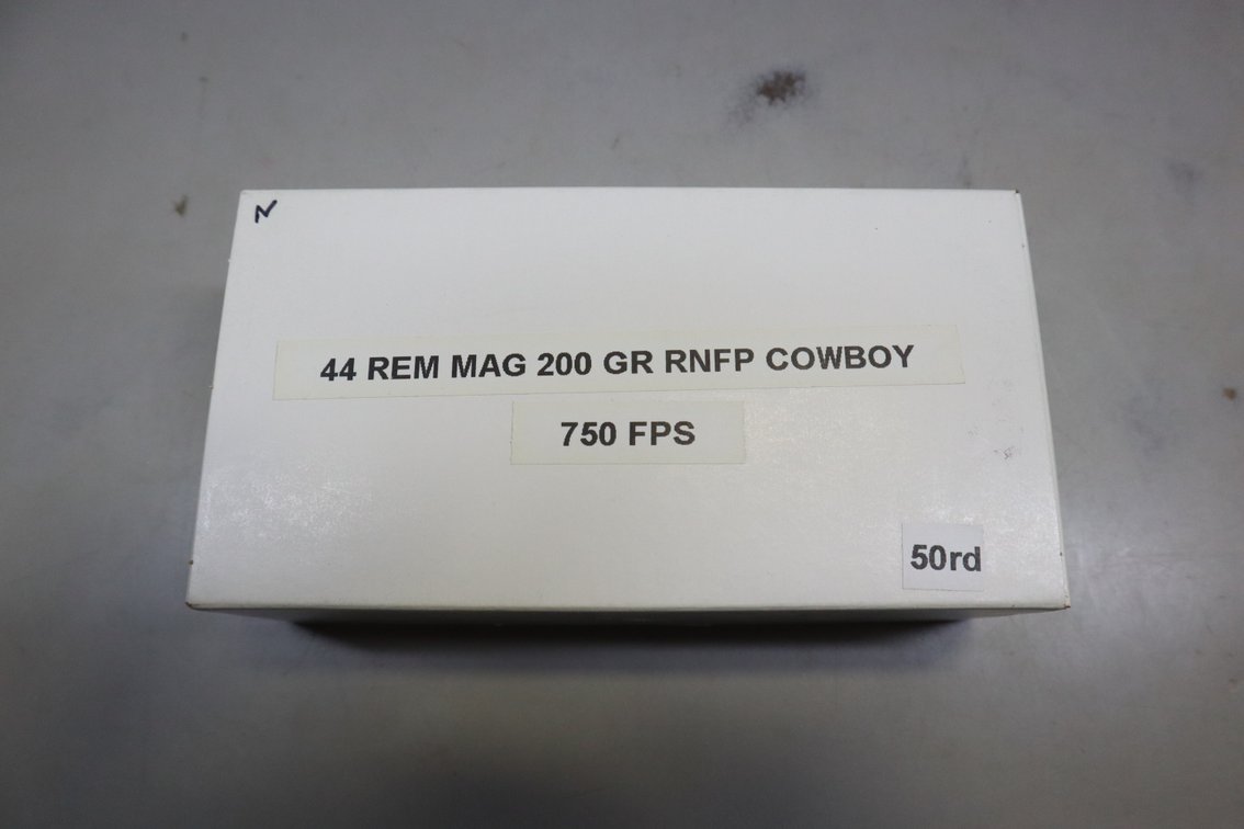 50 Rounds 44 Rem Mag 200 Grain Cowboy