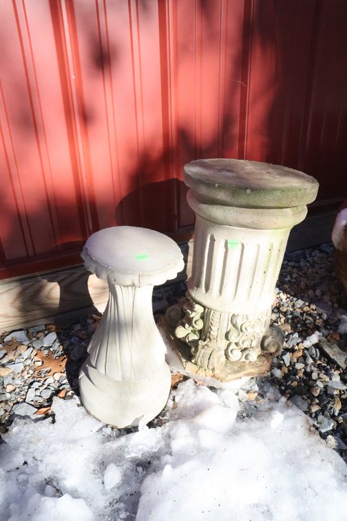 Pair of Cement Plant Stands