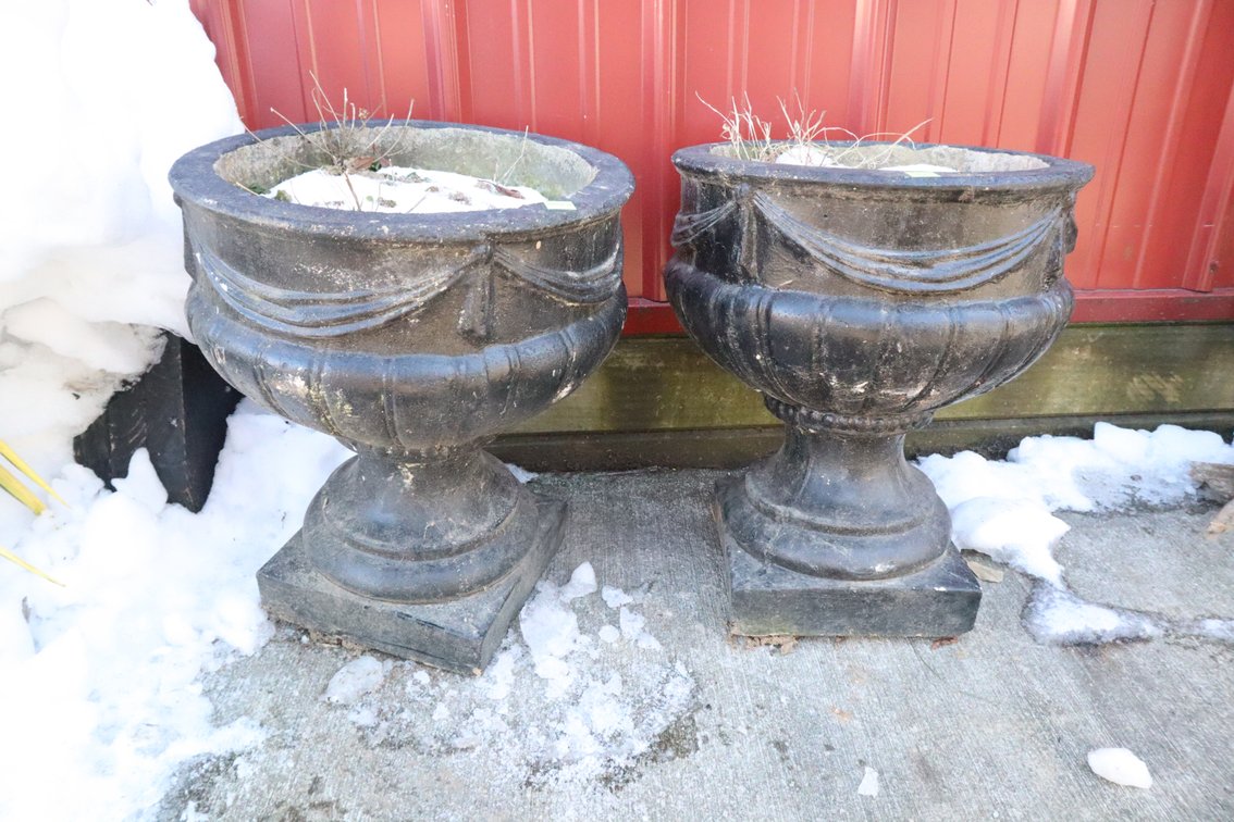 Pair of Cement Planters