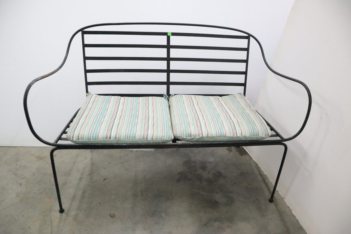 Metal Bench With Cushions