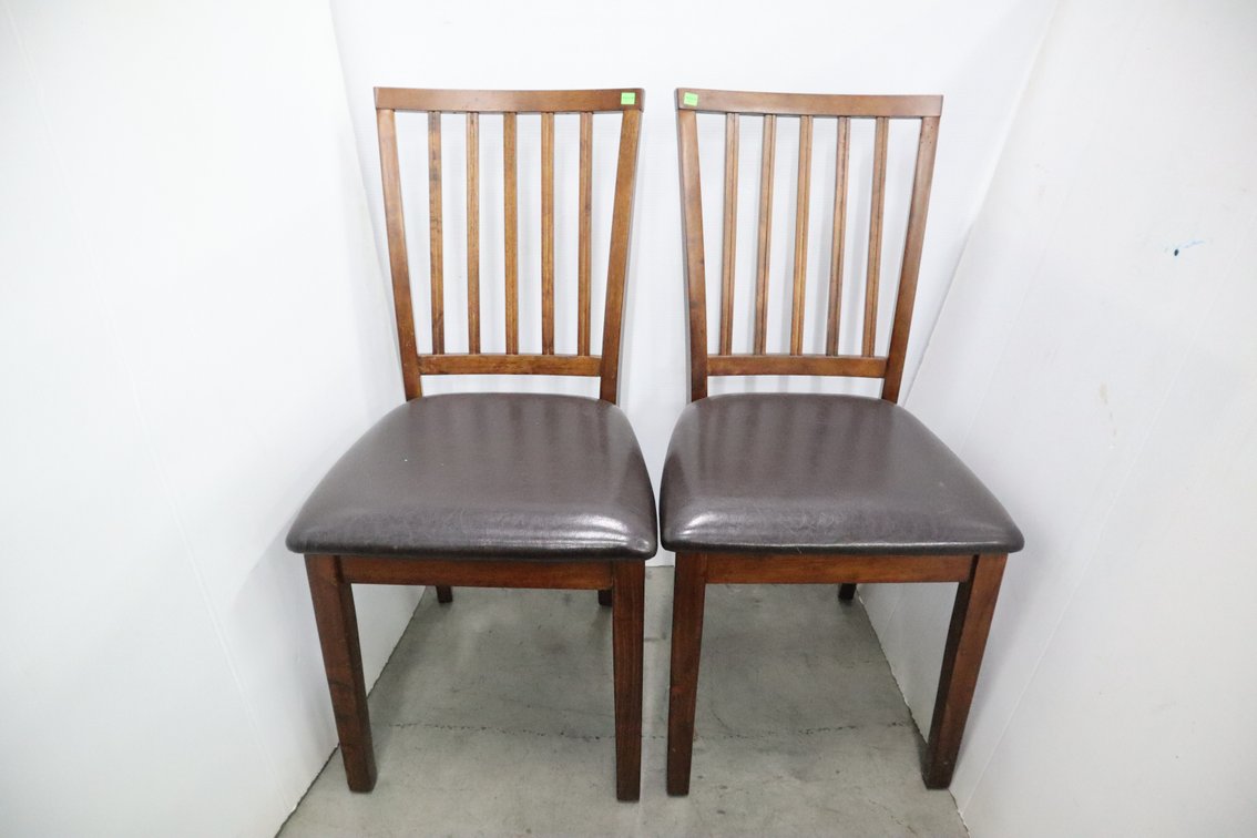 Pair of Padded Diamond Chairs