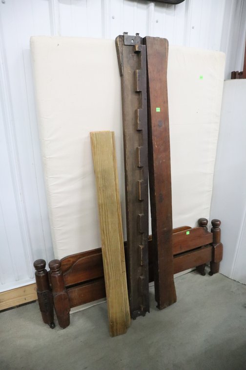 Antique Child's Bed Frame and Mattress