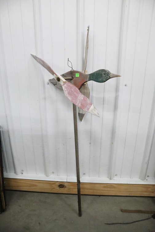 Wooden Whirligig Duck