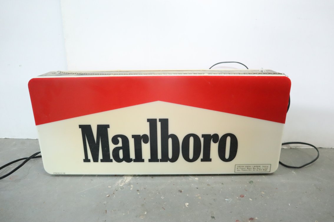 Marlboro Lighted Advertising Sign, Did Not Light Up
