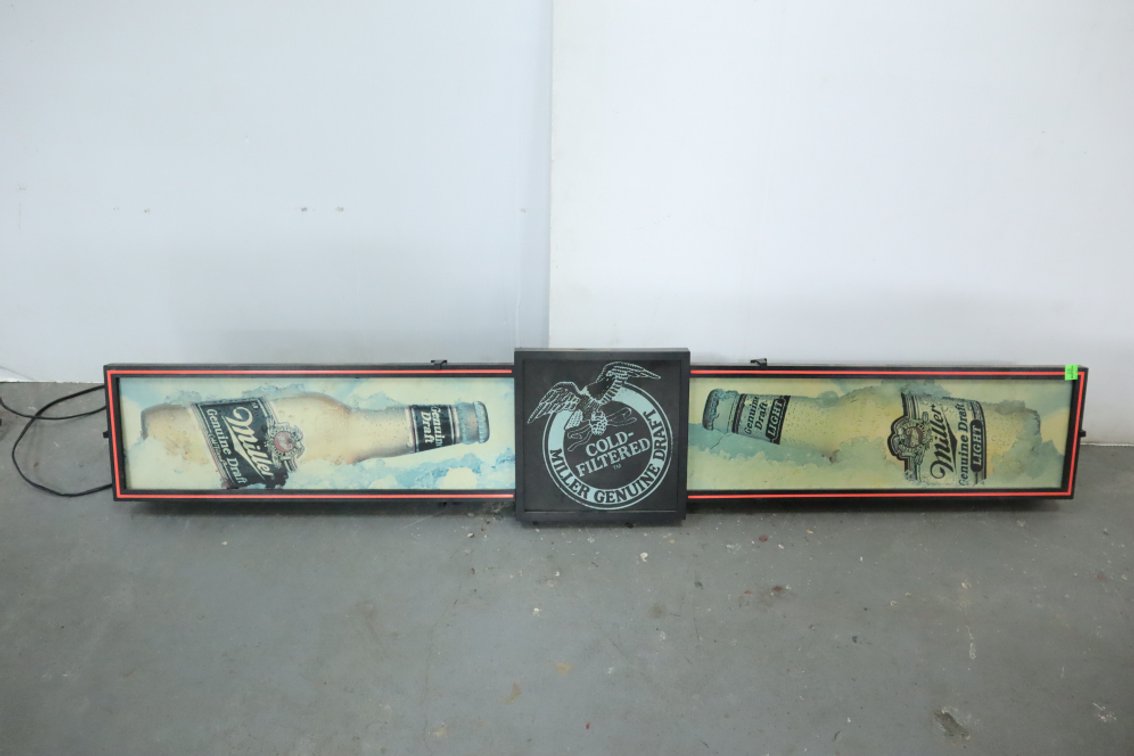 Miller Beer Lighted Advertising Sign, Did Not Light Up