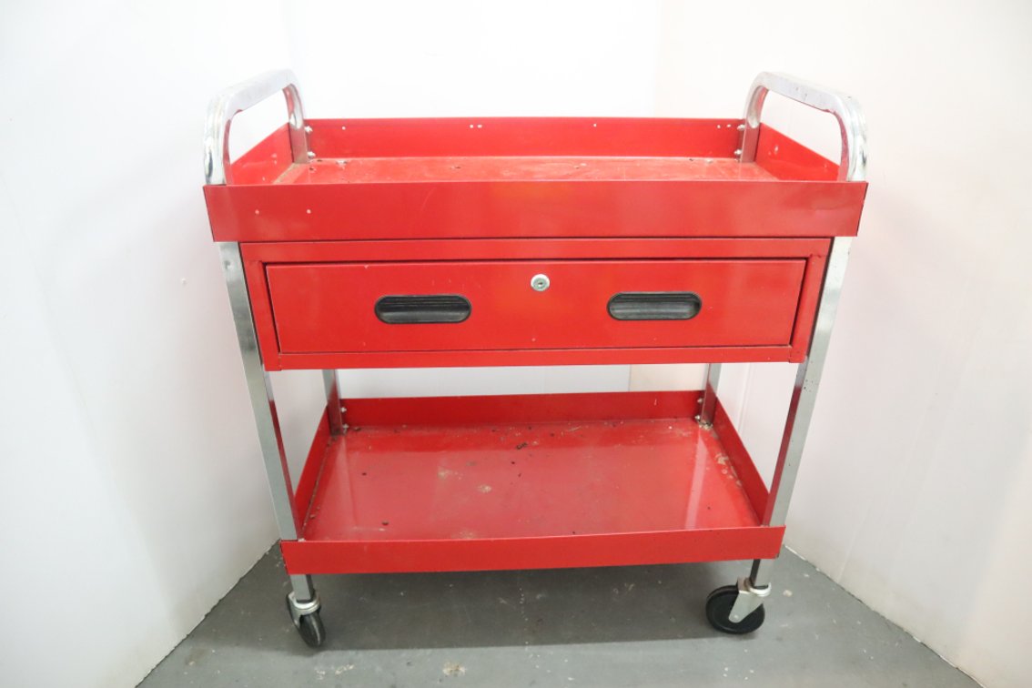 Rolling Shop Cart With Drawer
