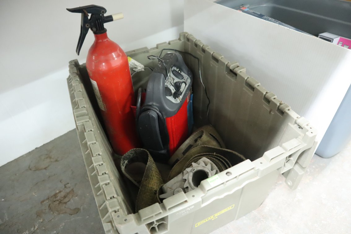 Jump Start, Fire Extinguisher, Heavy Duty Tie Down Strap
