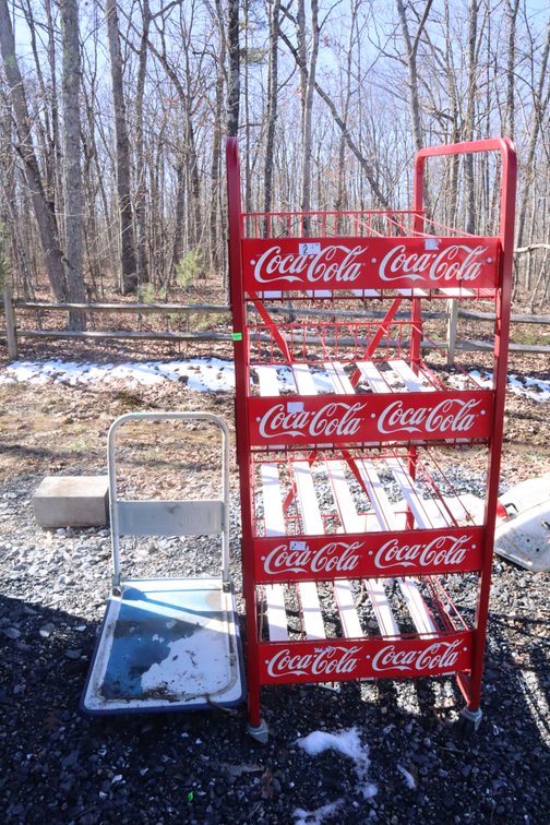 Coca-Cola Retail Rack and A Platform Cart