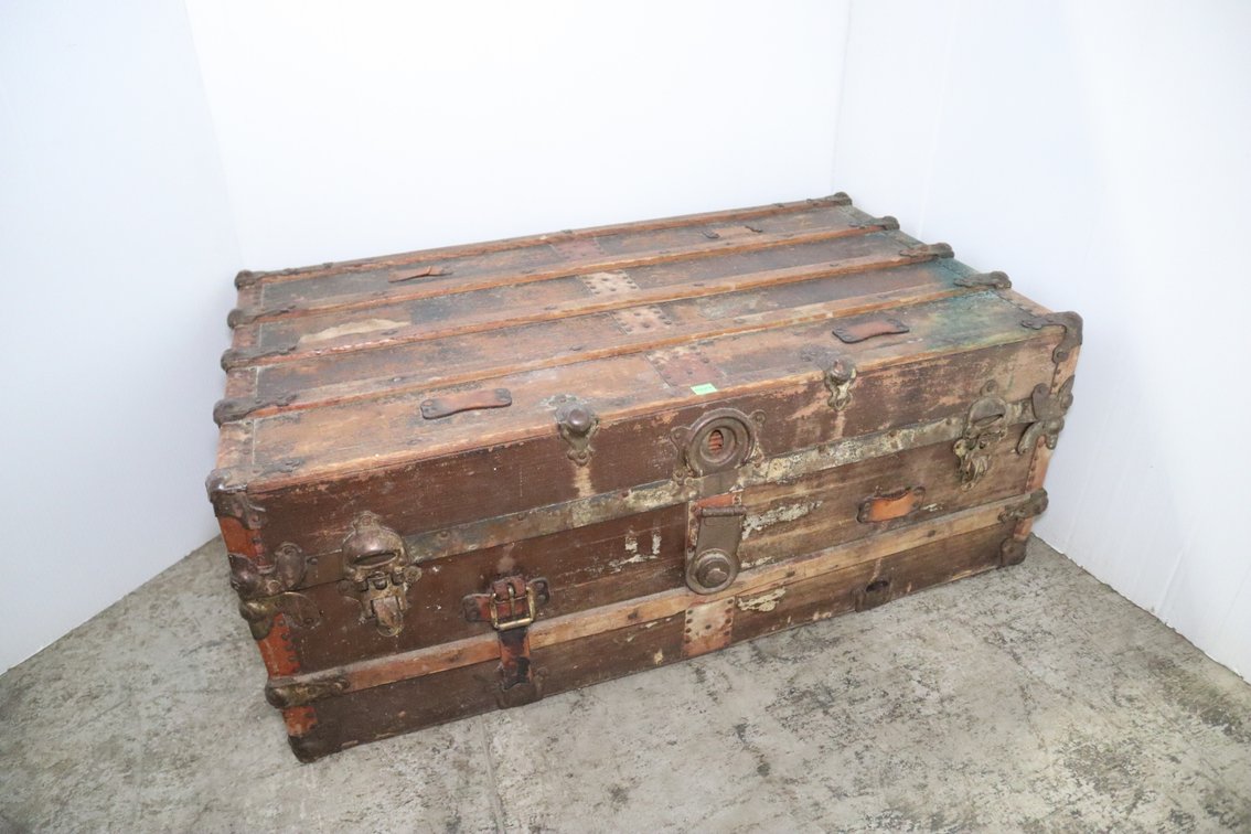Antique Flat Top Trunk