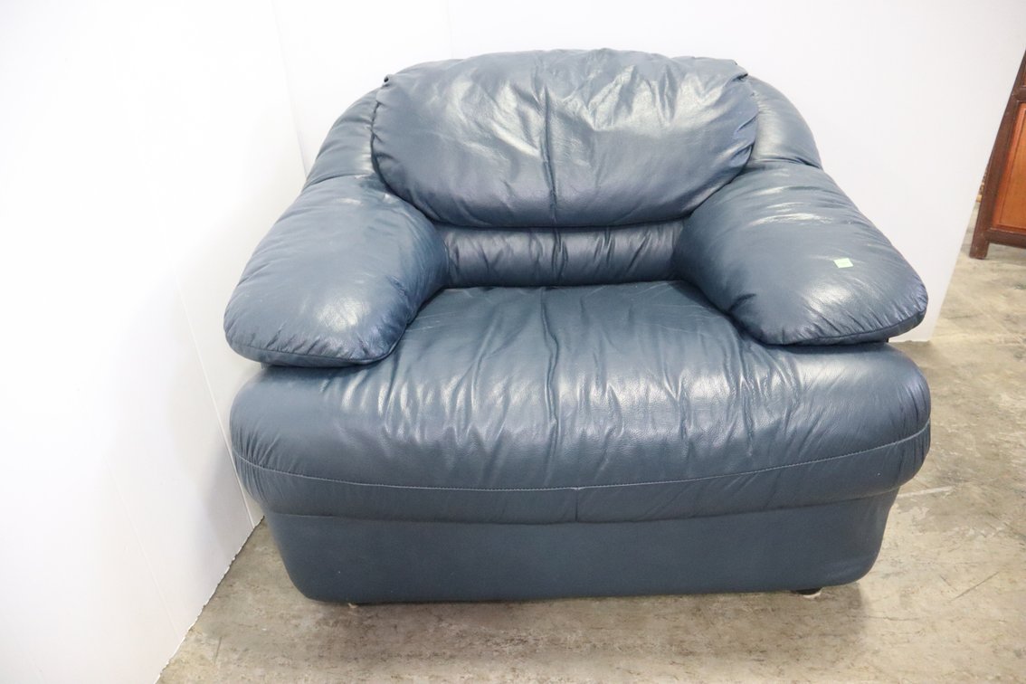 Blue Leather Chair