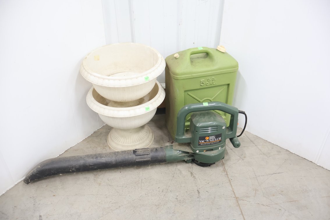 Plastic Planters, Electric Blower, 5 Gallon Utility Can