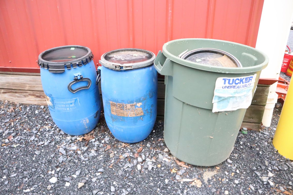 Smaller Plastic Barrels and Trash Can