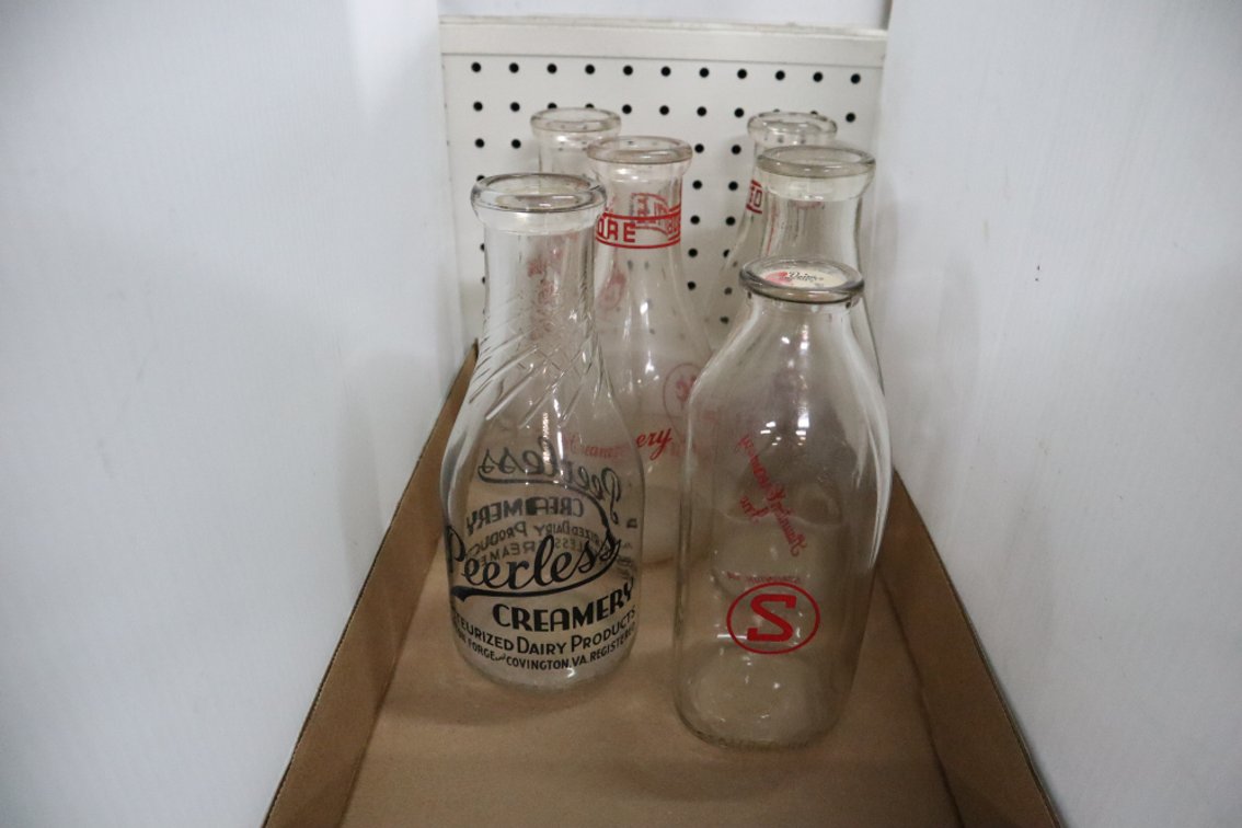Staunton Creamery Glass Milk Bottles