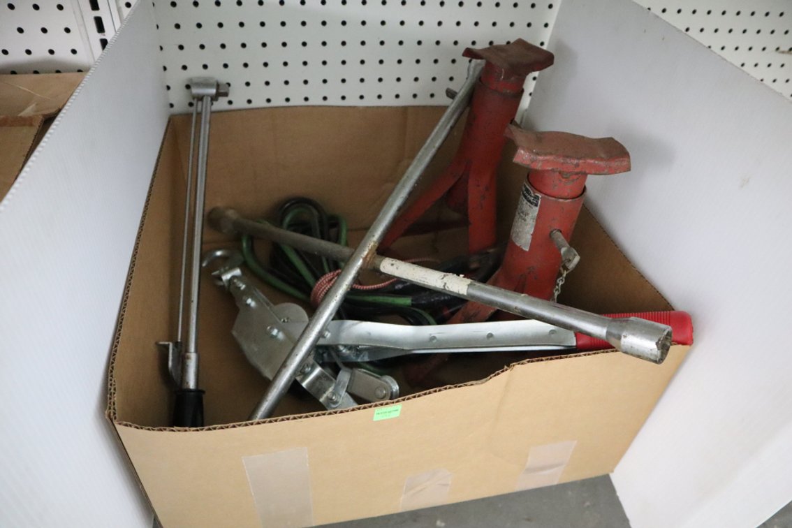 Jack Stands, Hand-Winch, Booster Cables, Lug Nut Wrench