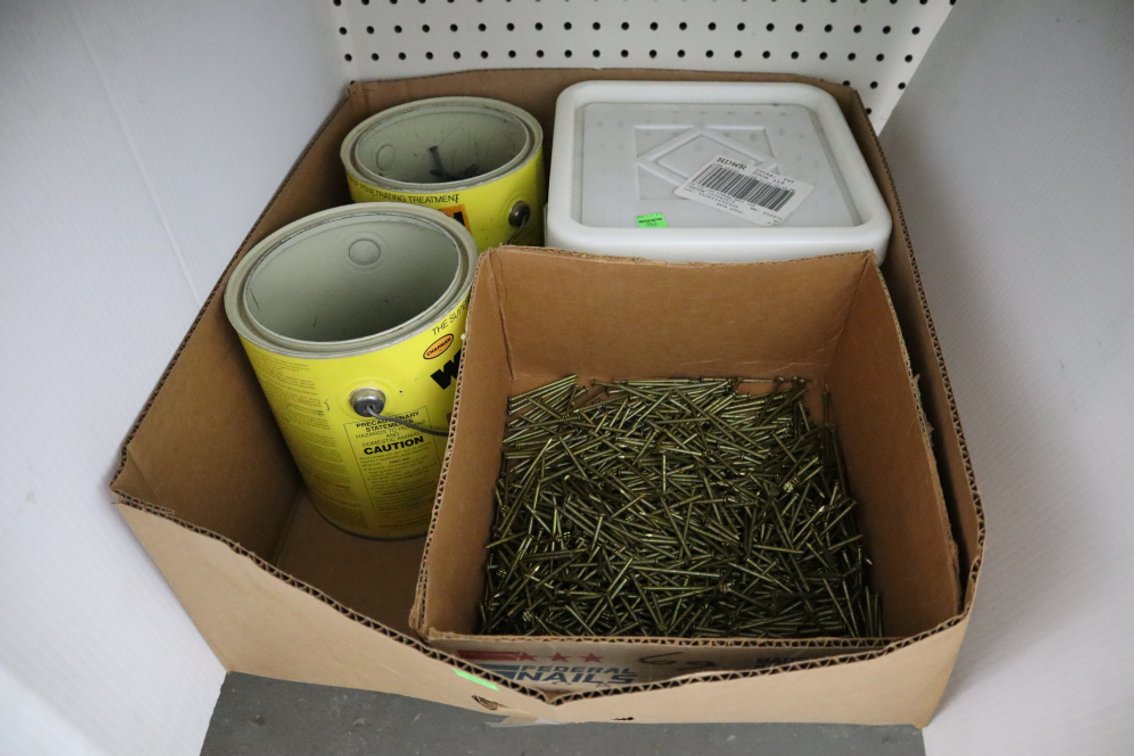Large Group of Nails, 1 Bucket Is Full