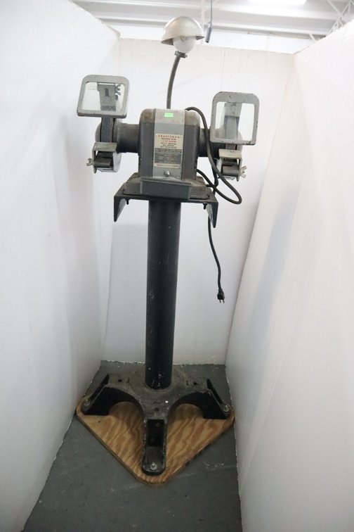 Craftsman Bench Grinder Mounted On Stand