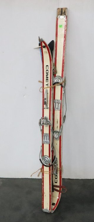 2 Sets of Child's Antique Snow Skis