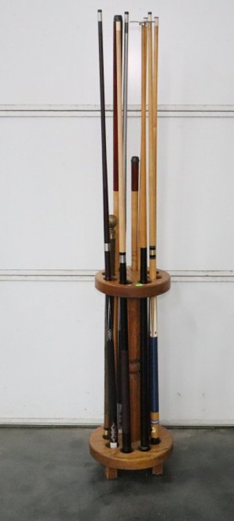 Pool Cues With Rack