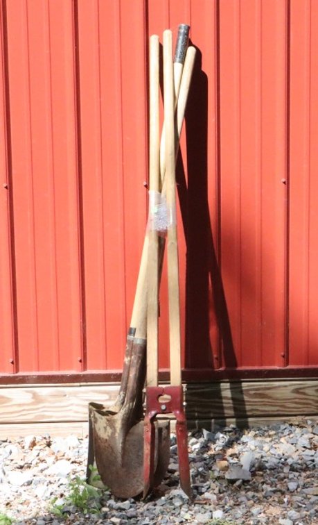 Shovels and Post Hole Digger