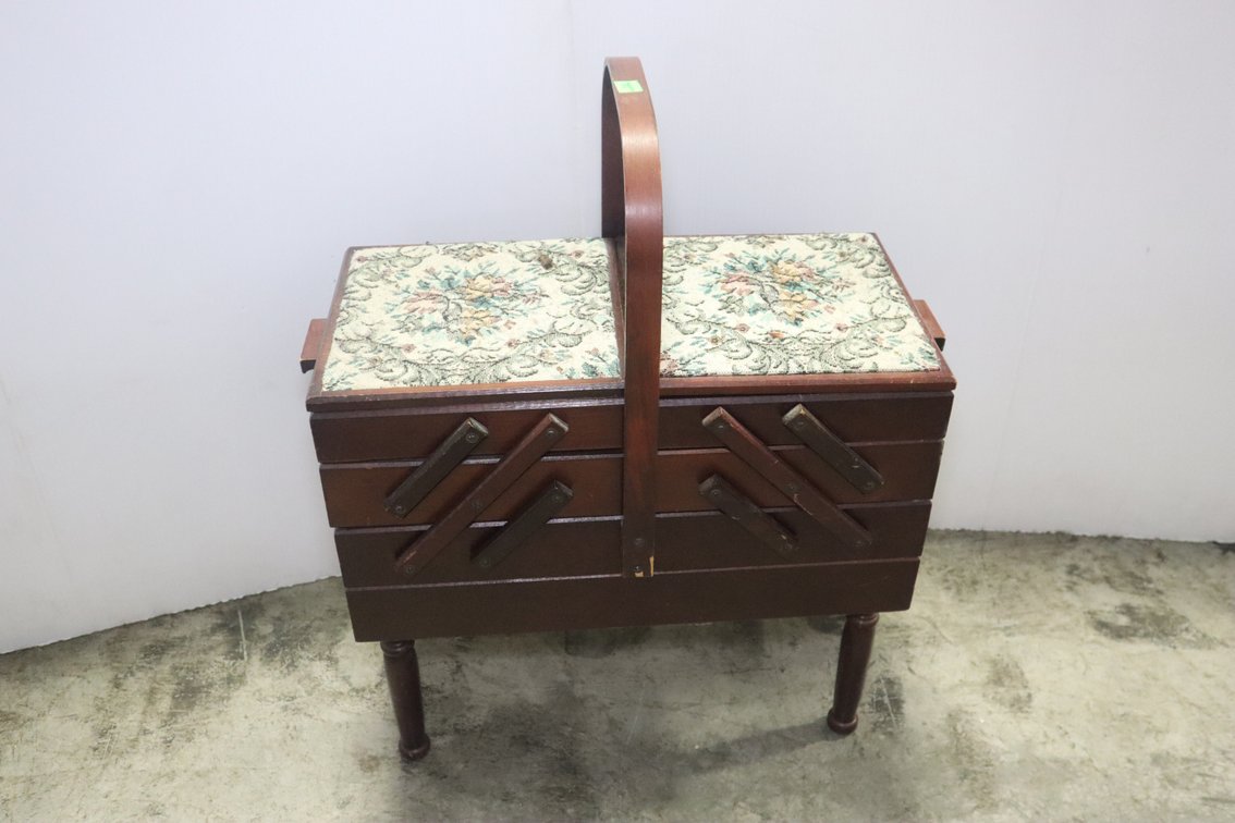 Tapestry Accordion Sewing Box