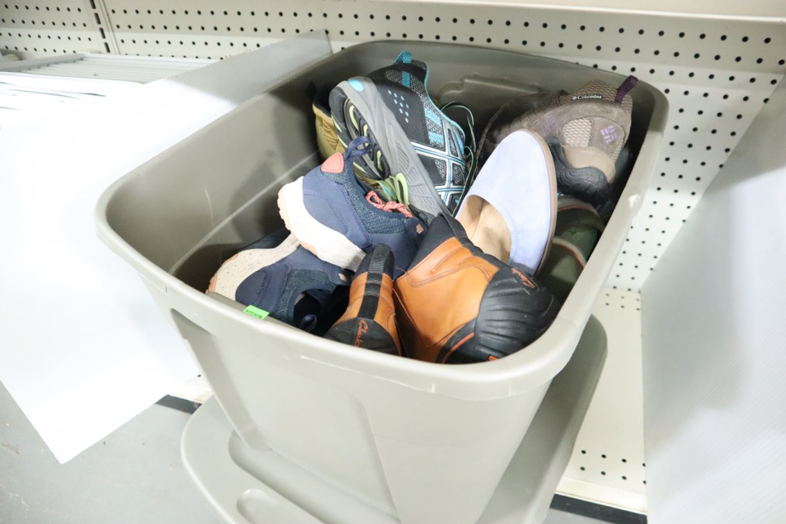 Large Tote of Shoes