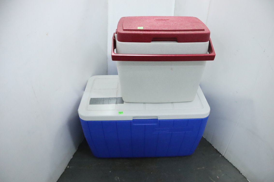Pair of Coolers, Bag of Charcoal