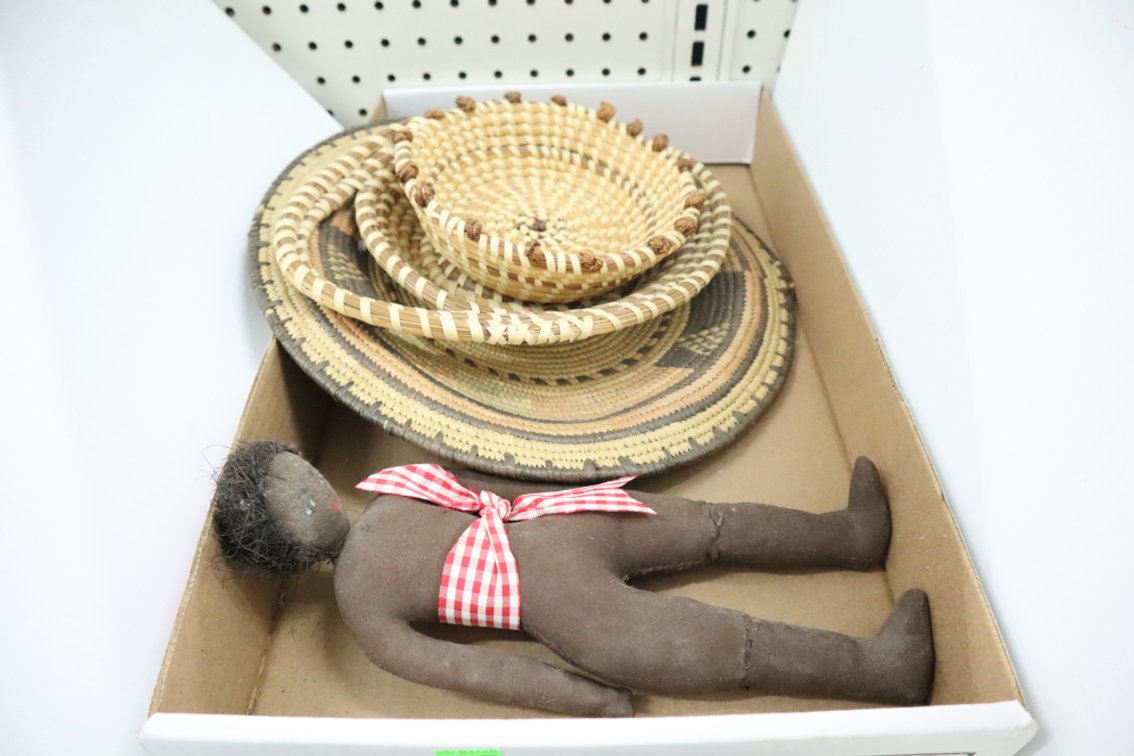 Sweetgrass Baskets and Folk Art Doll
