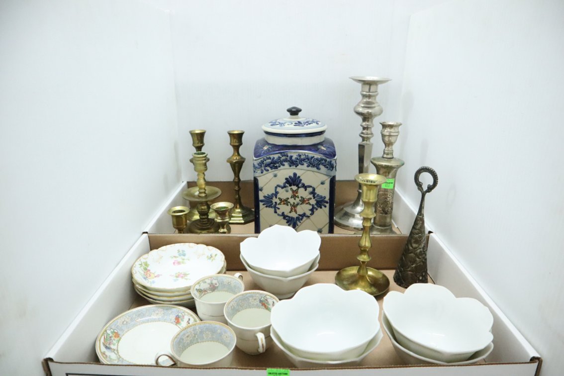 Candle Stands, Some China Dishes