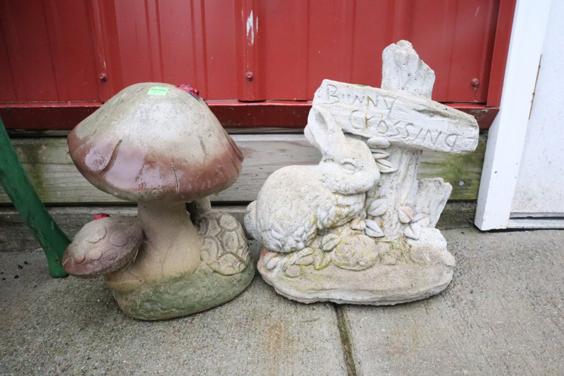 Pair of Cement Garden Ornaments