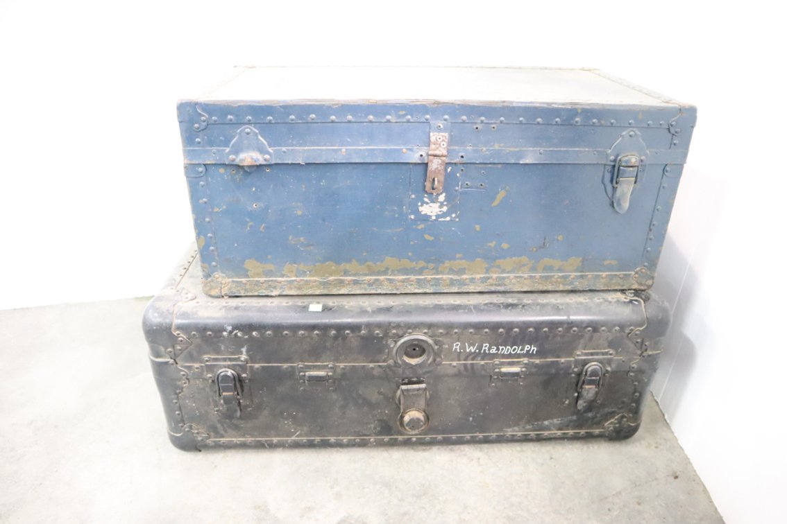 Pair of Antique Trunks