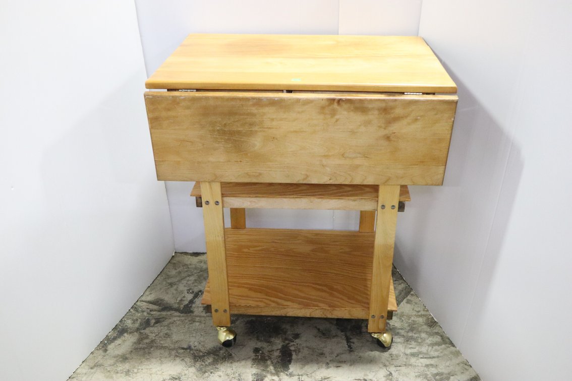 Drop Leaf Microwave Cart
