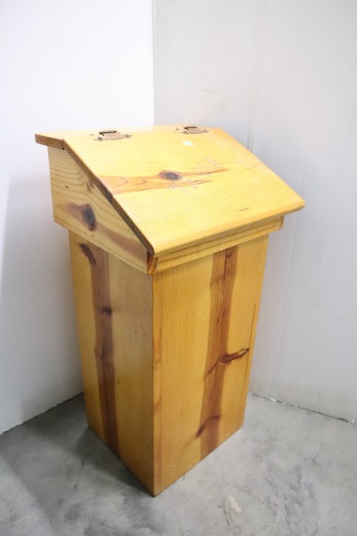 Wooden Trash Can