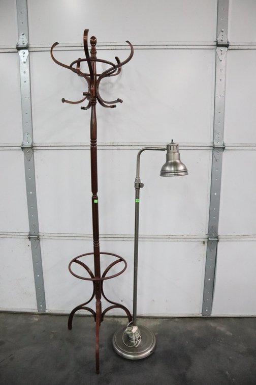 Hall Tree and Floor Lamp