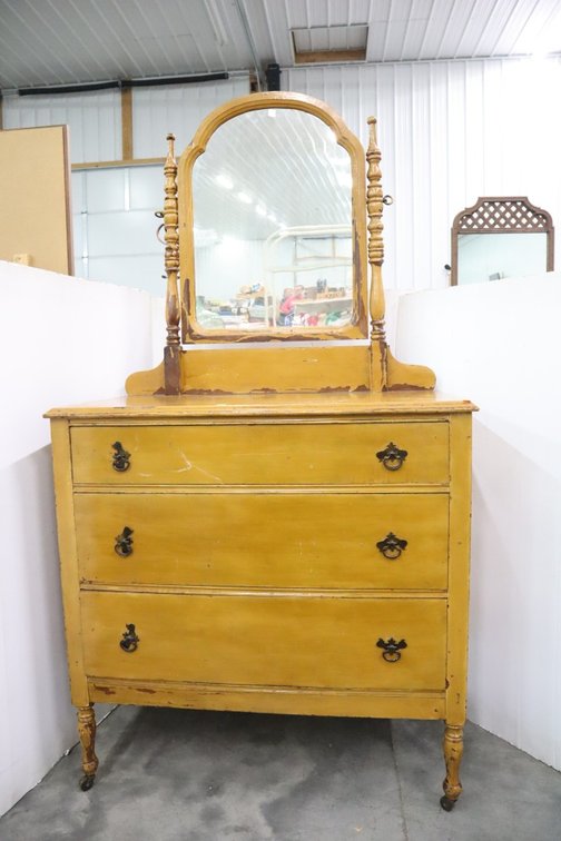 Antique Dresser With Mirror