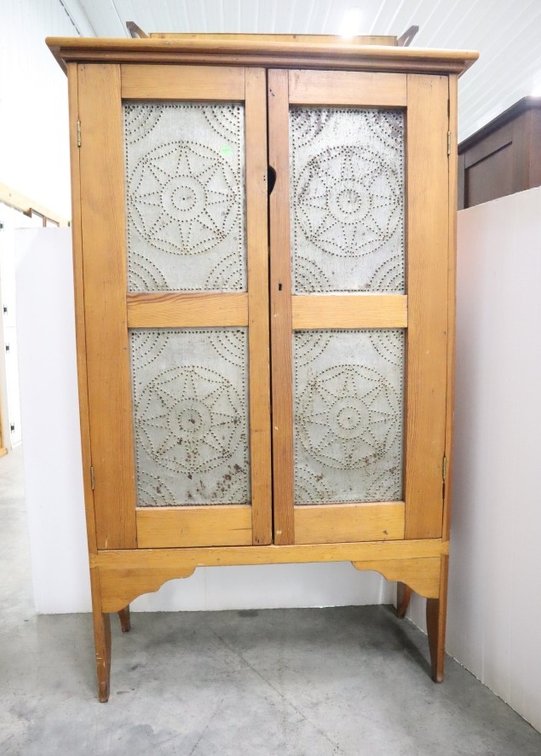 Antique Pie Safe, Punched Tin Doors