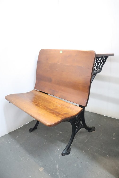 Antique School Desk, Wood Boards Are Loose