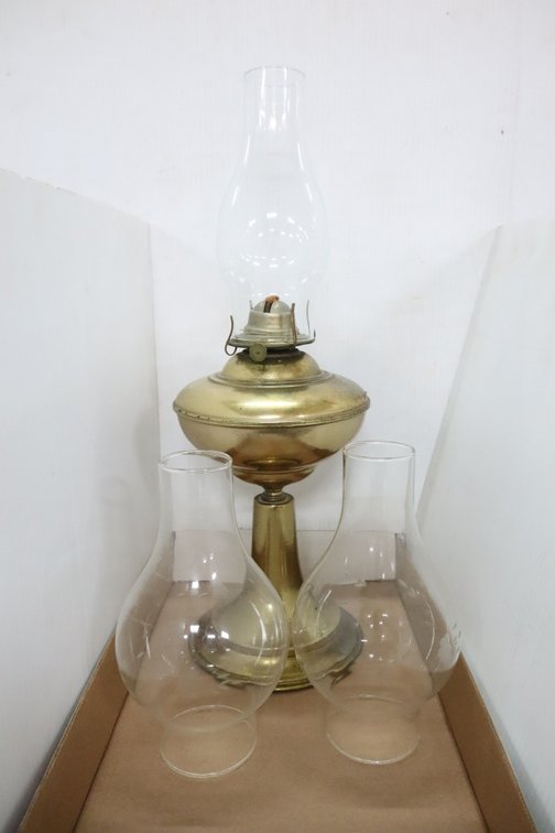 Oil Lamp and Glass Chimneys