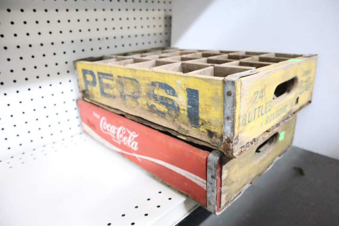 Pair of Antique Soda Bottle Crates