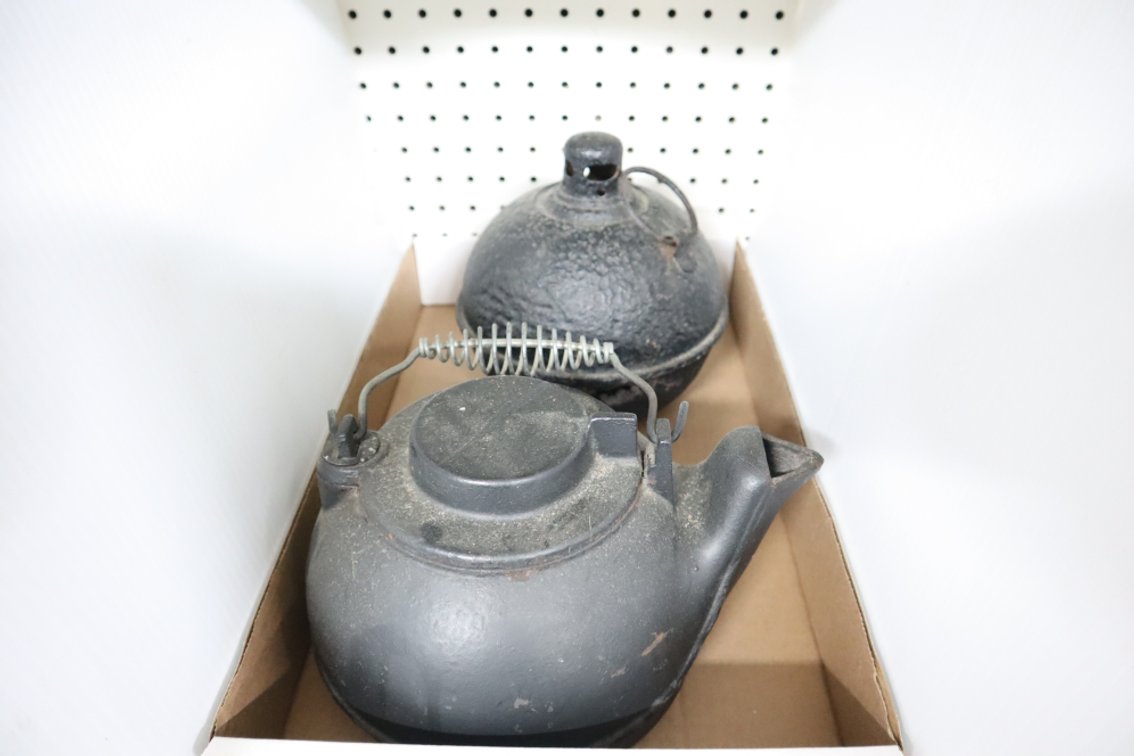 Cast Iron Tea Kettle and A Smudge Pot