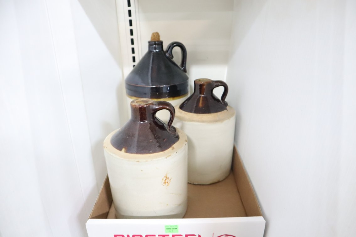 3 Stoneware Jugs