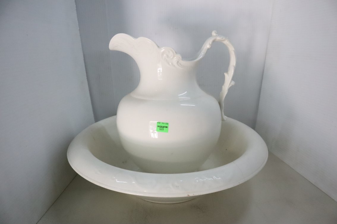 Porcelain Wash Bowl and Pitcher
